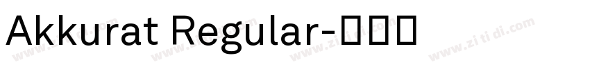Akkurat Regular字体转换